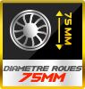 Logo roulettes de 75mm