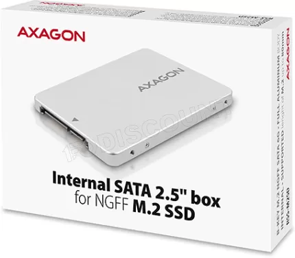 Photo de Adaptateur 2,5" Axagon RSS-M2SD pour disque M.2 S-ATA (Argent)