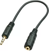 Photo de Adaptateur Audio Jack 3,5mm Lindy M/F 20cm (Noir)