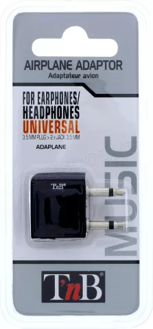 Photo de Adaptateur audio Jack 3,5mm T'nB vers 2x Jack 3,5mm Mono M/F