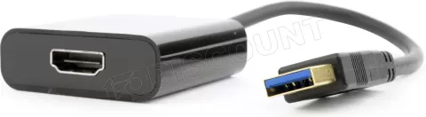 Photo de Adaptateur CableXpert USB-A vers HDMI 1.4 M/F 15cm (Noir)