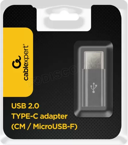 Photo de Adaptateur CableXpert USB-C 2.0 vers Micro USB MF