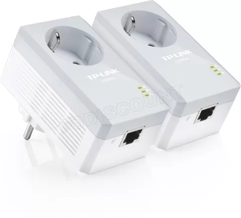 Photo de Adaptateur CPL TP-Link TL-PA4010P Twin Pack AV 600 Mbits (pack de 2) + prise intégrée