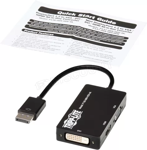 Photo de Adaptateur DisplayPort Eaton Tripp Lite vers HDMI, DVI-D et VGA