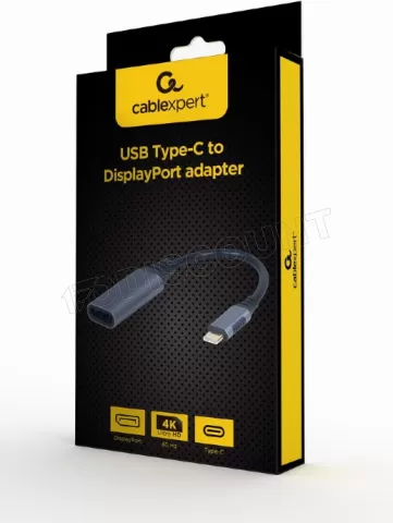 Photo de Adaptateur Gembird USB-C vers DisplayPort M/F (Noir)