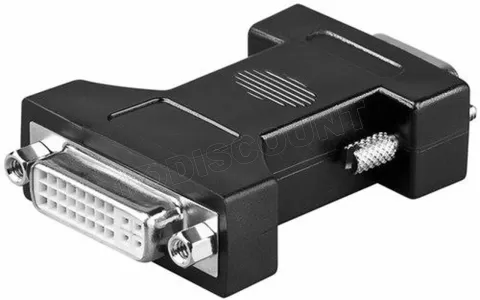 Photo de Adaptateur Goobay DVI-I femelle vers VGA mâle (D-sub DE-15) (Noir)