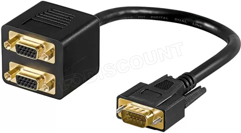 Photo de Adaptateur Goobay VGA vers 2x VGA MF (Y doubleur VGA)