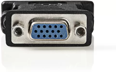 Photo de Adaptateur Nedis DVI-I mâle vers VGA femelle (D-sub DE-15) (Noir)