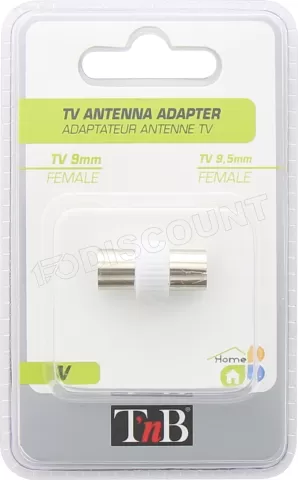 Photo de Adaptateur T'nB Coaxial 9.5mm vers 9mm F/F (Blanc)