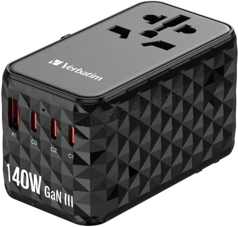 Photo de Adaptateur universel de voyage Verbatim UTA-10 140W (Noir)