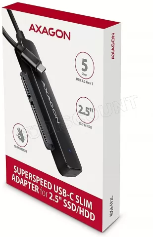 Photo de Adaptateur USB-C 3.2 Axagon ADSA-FP2C vers S-ATA 2,5" SSD/HDD auto-alimenté