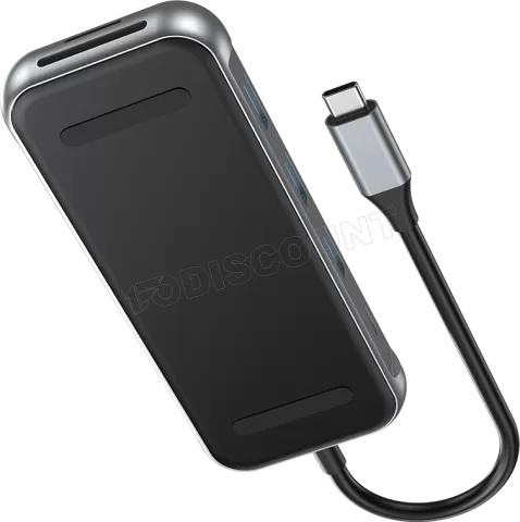Photo de Adaptateur USB-C Vention vers 1x HDMI + 1x USB-C + 3x USB-A 0.15m (Noir