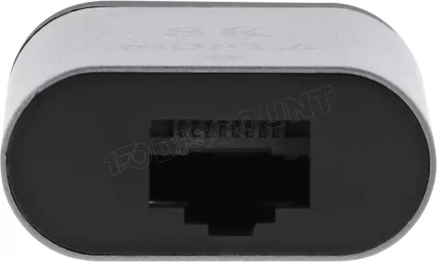 Photo de Adaptateur USB Type C T'nB iClick vers RJ45 4K Ultra HD (Argent)