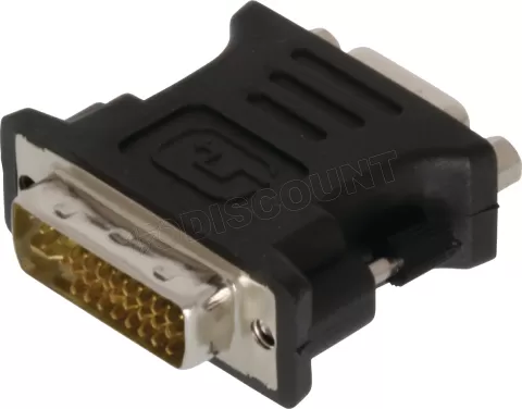 Photo de Adaptateur Valueline DVI-I mâle vers VGA femelle (D-sub DE-15) (Noir)