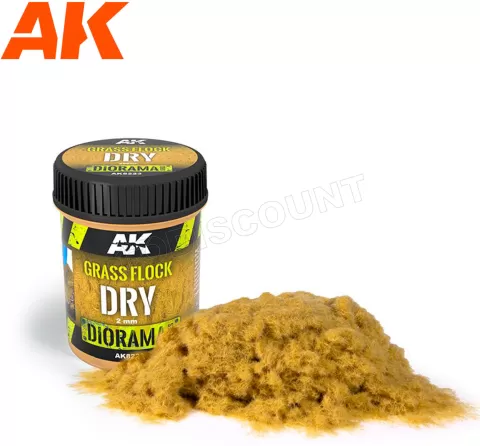 Photo de Ak Interactive Dioramas - Grass Flock Dry 2mm (250 ml)