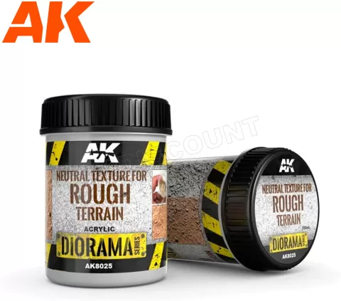 Photo de Ak Interactive Dioramas - Neutral Texture For Rough Terrains (250 ml) (Base Acrylique)