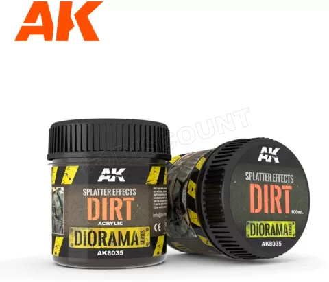 Photo de Ak Interactive Dioramas - Splatter Dirt Effects (100 ml) (Base Acrylique)