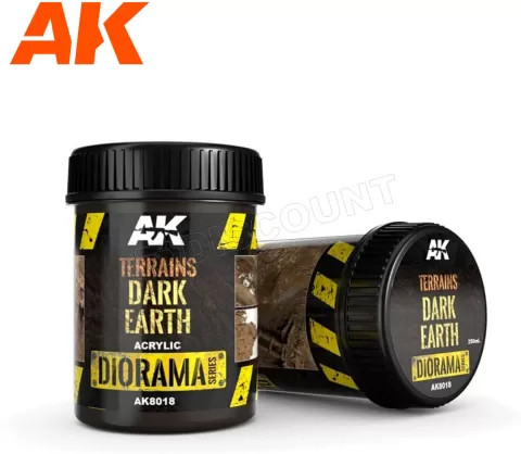 Photo de Ak Interactive Dioramas - Terrains Dark Earth (250 ml) (Base Acrylique)