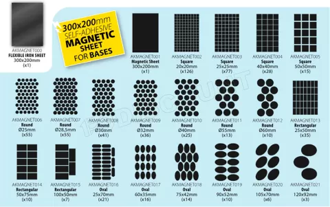 Photo de Ak Interactive - Feuille de Fer Autocollante pour Aimants (300x200mm)