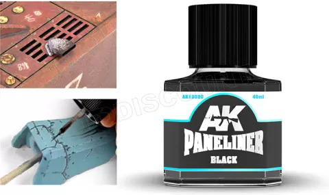 Photo de Ak Interactive Paneliner Enamel - Black (40 ml)