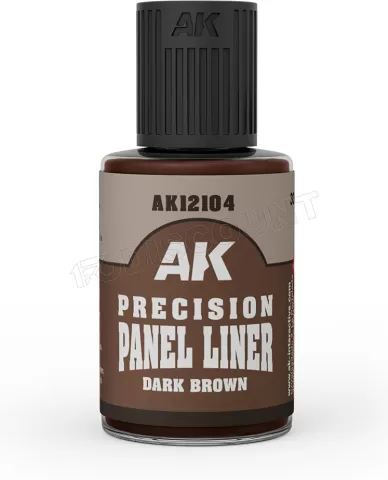 Photo de Ak Interactive Paneliner Enamel - Dark Brown (30 ml)