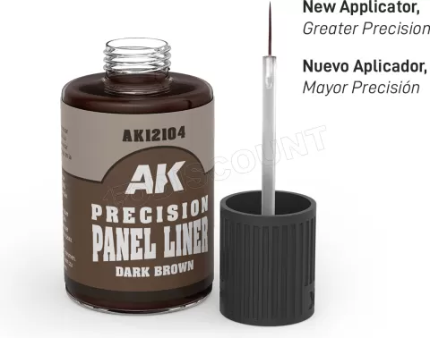 Photo de Ak Interactive Paneliner Enamel - Dark Brown (30 ml)