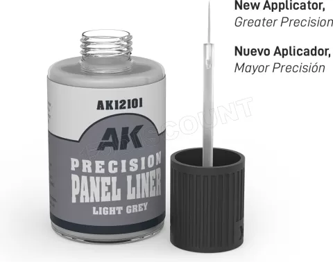 Photo de Ak Interactive Paneliner Enamel - Light Grey (30 ml)
