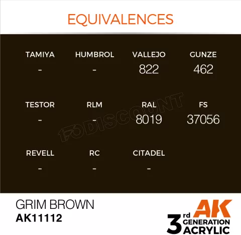 Photo de Ak Interactive  Pot de Peinture - Grim Brown (17 ml)