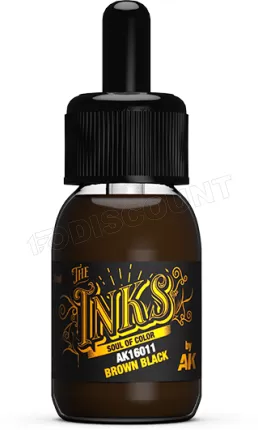 Photo de Ak Interactive Pot de Peinture - Inks Brown Black (30 ml)