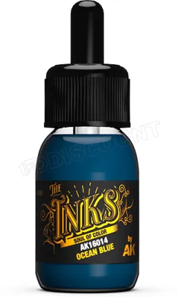 Photo de Ak Interactive Pot de Peinture - Inks Ocean Blue (30 ml)