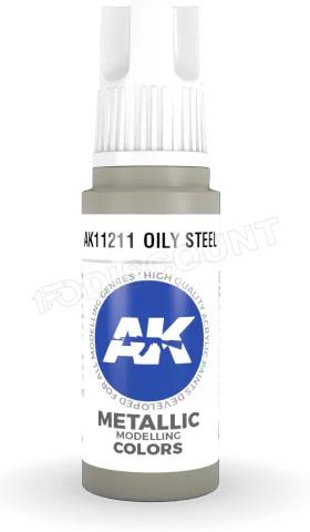 Photo de Ak Interactive  Pot de Peinture - Oily Steel (17 ml)