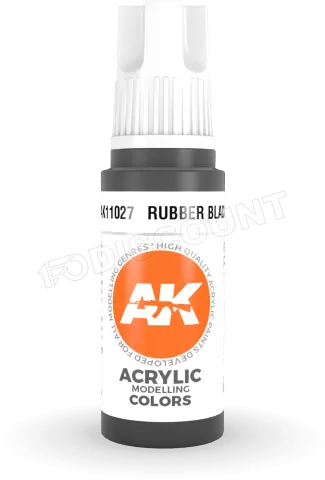 Photo de Ak Interactive  Pot de Peinture - Rubber Black (17 ml)