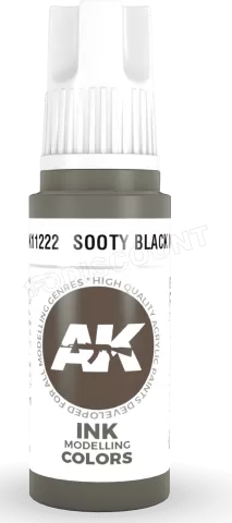 Photo de Ak Interactive  Pot de Peinture - Sooty Black Ink (17 ml)