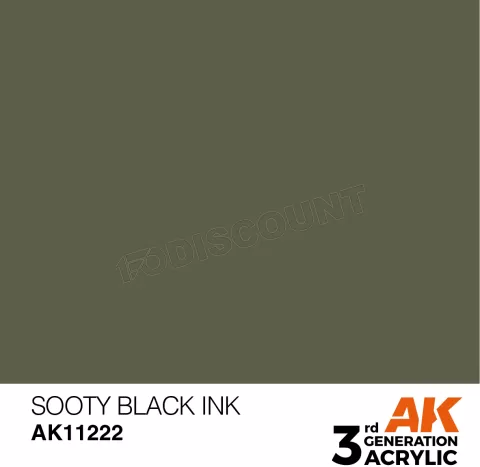 Photo de Ak Interactive  Pot de Peinture - Sooty Black Ink (17 ml)