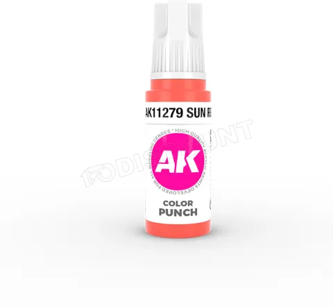 Photo de Ak Interactive  Pot de Peinture - Sun Red (17 ml)