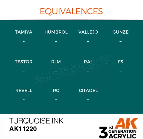 Photo de Ak Interactive  Pot de Peinture - Turquoise Ink (17 ml)