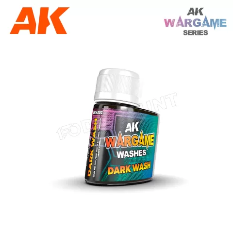 Photo de Ak Interactive Pot de Wash For Wargame - Dark Wash (35 ml)