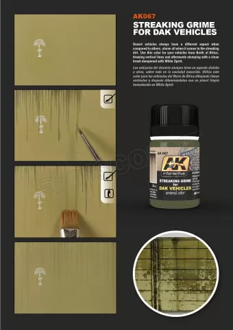 Photo de Ak Interactive Pot d'Enamel Effects - Streaking Grime for Dak Vehicles (35ml)