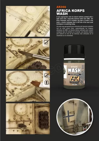 Photo de Ak Interactive Pot d'Enamel Effects - Wash Afrika Korps (For Dak Vehicles) (35ml)
