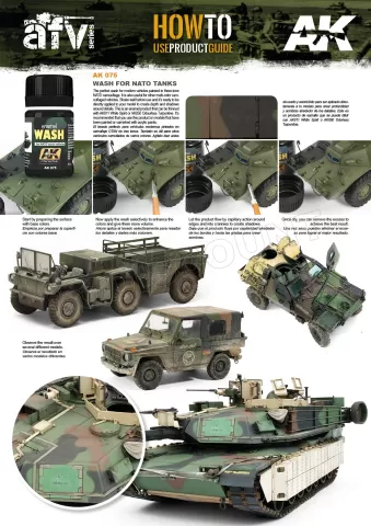 Photo de Ak Interactive Pot d'Enamel Effects - Wash For Nato Camo Vehicles (35 ml)