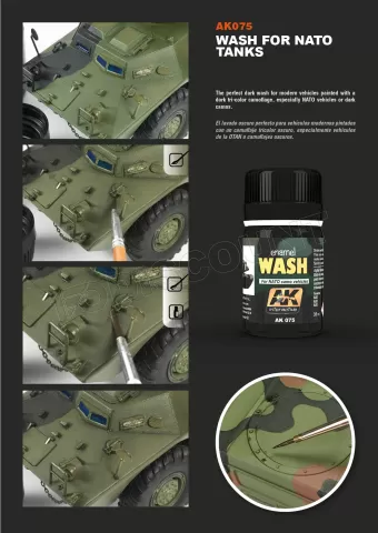 Photo de Ak Interactive Pot d'Enamel Effects - Wash For Nato Camo Vehicles (35 ml)