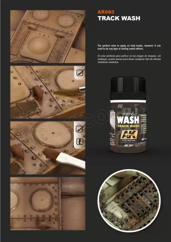 Photo de Ak Interactive Pot d'Enamel Effects - Wash For Track (35 ml)