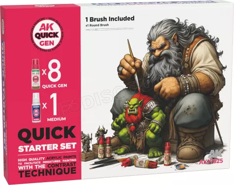 Photo de Ak Interactive Quick Gen - Quick Starter (Set 9 Refs + 1 Brush)