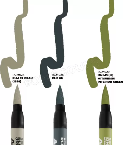Photo de Ak Interactive - Real Colors Marker Set WWII Axis Aircraft Cockpit (3 Markers)