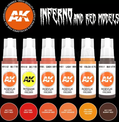 Photo de Ak Interactive Set de Peinture - Inferno and Red Creatures