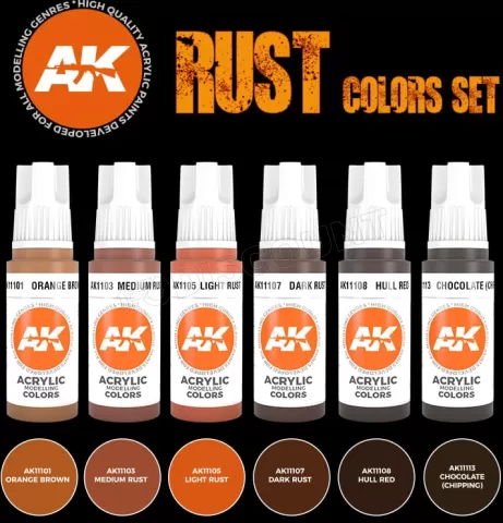 Photo de Ak Interactive Set de Peinture - Rust Set