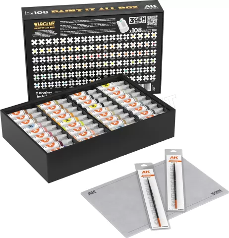 Photo de Ak Interactive Set de Peinture - Wargame Paint It All (72 Ref.)