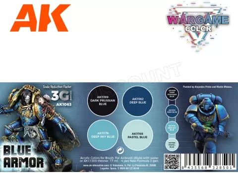 Photo de Ak Interactive Set de Peinture - Wargame Set : Blue Armor