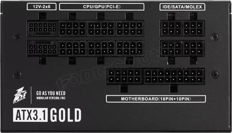 Photo de Alimentation ATX 1stPlayer NGDP Gold - 1200W (Noir)