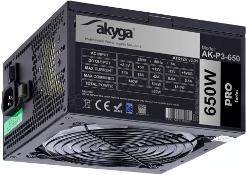 Photo de Alimentation ATX Akyga Pro AK-P3 RGB - 650W